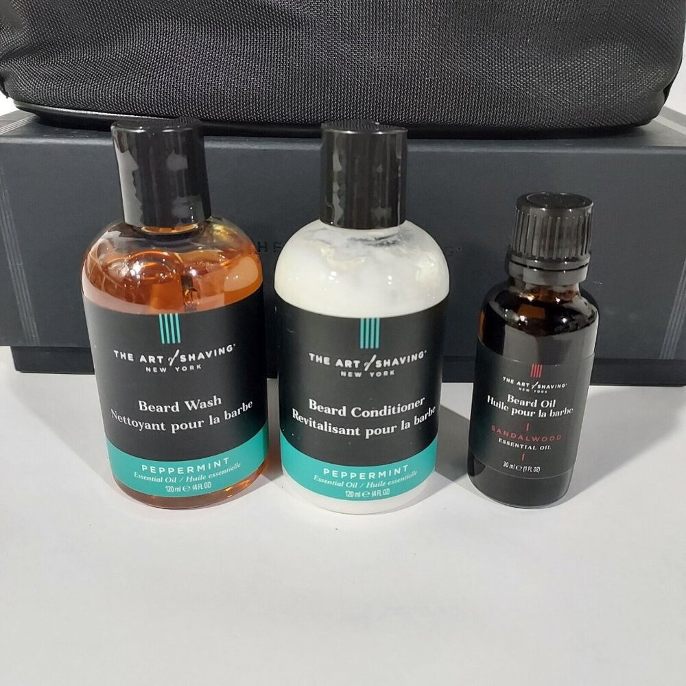 Beard Prep Travel Kit 4oz Peppermint Beard Wash Conditioner, 1oz Sandalwood oil - Picture 4 of 8